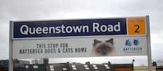 Queenstown Road station sign