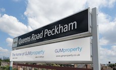 Queens Road Peckham station sign