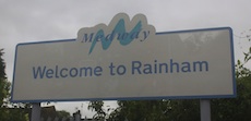 Rainham station sign