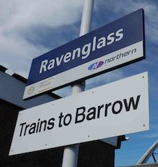 Ravenglass station sign