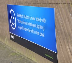 Redditch station sign