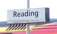 Reading station sign