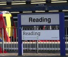 Reading station sign