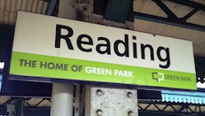 Reading station sign