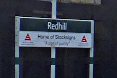 Redhill station sign