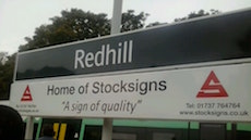 Redhill station sign