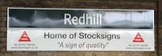 Redhill station sign