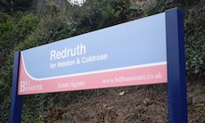 Redruth station sign