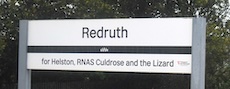 Redruth station sign
