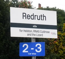 Redruth station sign