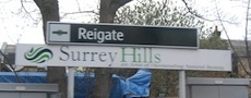 Reigate station sign