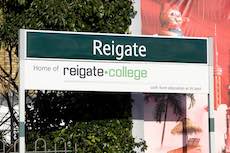 Reigate station sign