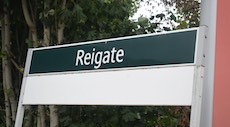 Reigate station sign