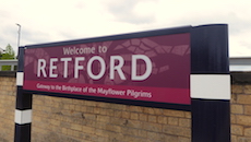Retford station sign