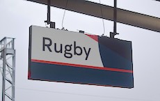 Rugby station sign