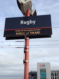 Rugby station sign