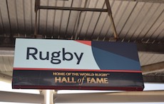 Rugby station sign