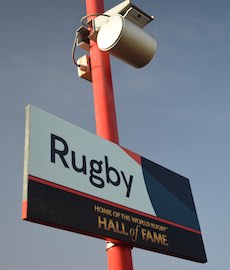 Rugby station sign