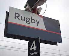 Rugby station sign