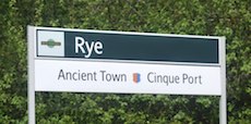 Rye station sign