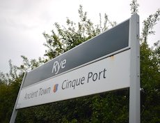 Rye station sign