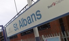 St Albans station sign