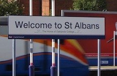 St Albans station sign