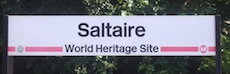 Saltaire station sign