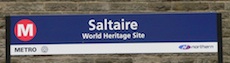 Saltaire station sign