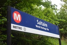 Saltaire station sign