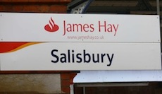 Salisbury station sign