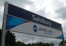 Salisbury station sign