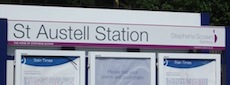 St Austell station sign
