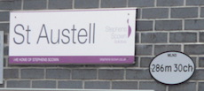 St Austell station sign