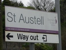 St Austell station sign