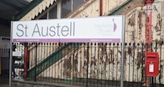 St Austell station sign