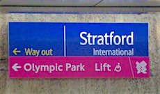 Stratford International station sign