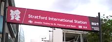 Stratford International station sign