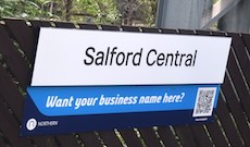 Salford Central station sign