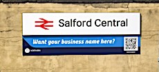 Salford Central station sign