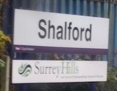 Shalford station sign
