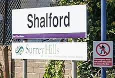 Shalford station sign