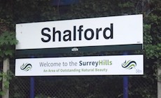 Shalford station sign