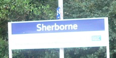 Sherborne station sign