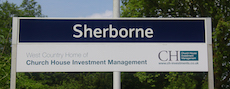 Sherborne station sign