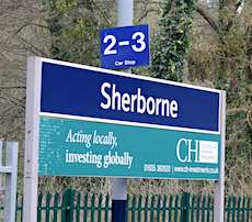 Sherborne station sign
