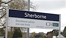 Sherborne station sign
