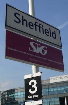 Sheffield station sign