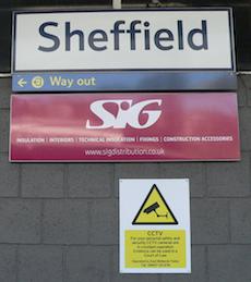 Sheffield station sign