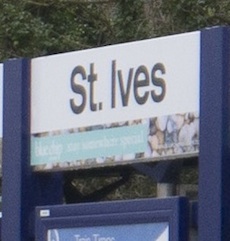 St Ives station sign